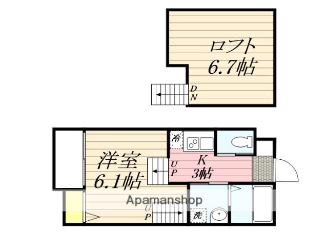 EST松島(ワンルーム/1階)の間取り写真