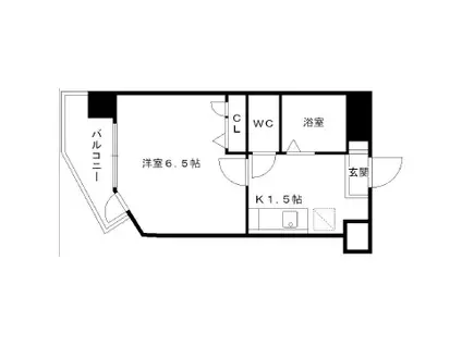 エンクレスト平尾(1K/8階)の間取り写真