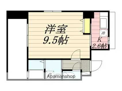 奈良屋アネックス(1K/9階)の間取り写真