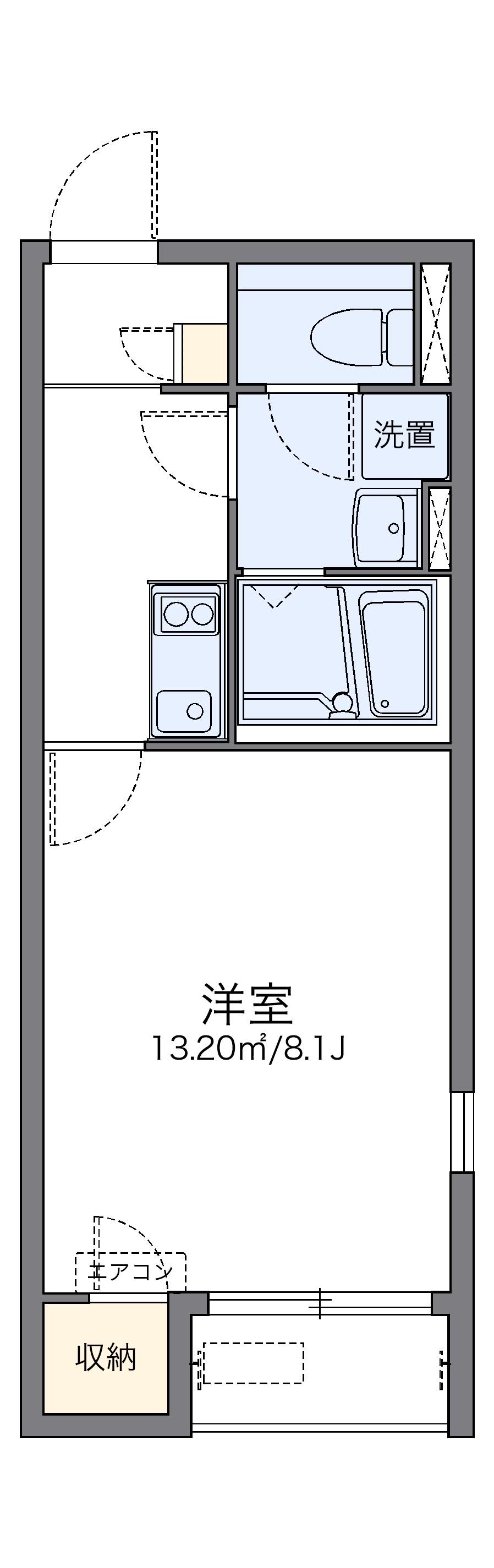 レオネクストブルーハイツ小笹(1K/2階)の間取り写真