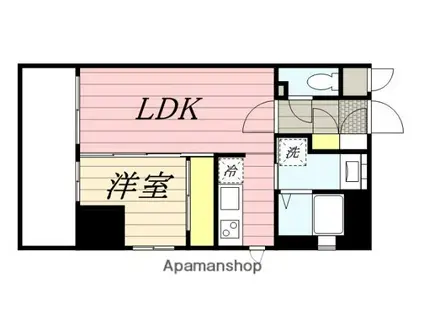 ネストピア藤崎駅前(1LDK/2階)の間取り写真