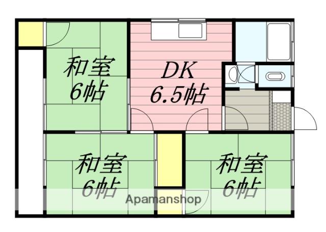 清繁荘(3DK/2階)の間取り写真