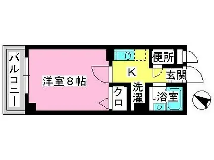 ジュネス井尻駅前(1K/3階)の間取り写真
