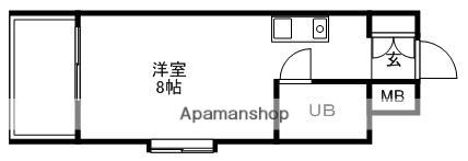 ロマネスク美野島(ワンルーム/4階)の間取り写真