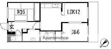 第2みのはらビル(2LDK/2階)の間取り写真