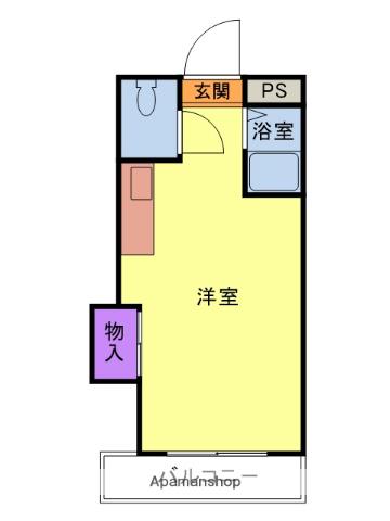 プレアール唐原Ⅱ(ワンルーム/1階)の間取り写真