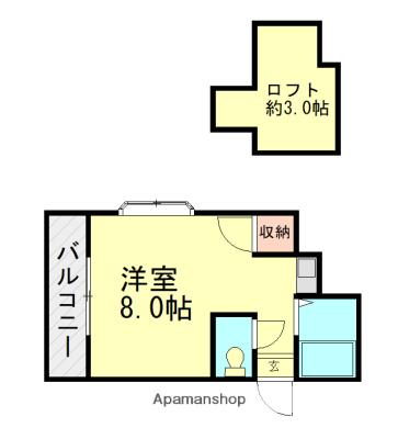 オーガスタ和白東(ワンルーム/1階)の間取り写真