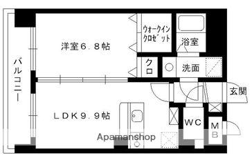 ドミール箱崎MⅢ(1LDK/3階)の間取り写真
