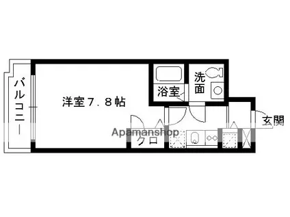 ピュアドーム箱崎ステーション(1K/9階)の間取り写真