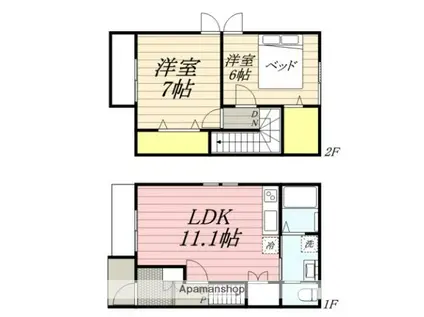 木もれび館(2LDK/1階)の間取り写真