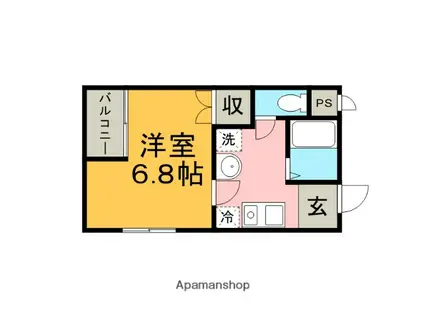 サン紗瑠夢館(1K/2階)の間取り写真
