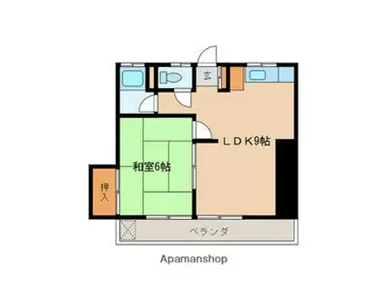 丸義荘(1LDK/2階)の間取り写真