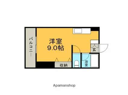 コーポみづほ(ワンルーム/2階)の間取り写真