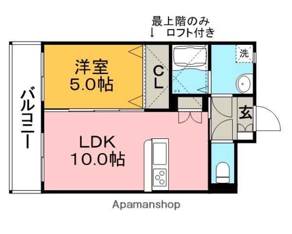 プロスペールSⅤ(1LDK/2階)の間取り写真