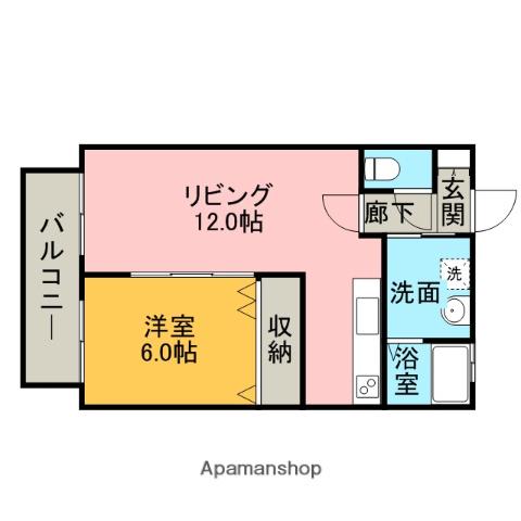 ソルベラーノ(1LDK/2階)の間取り写真