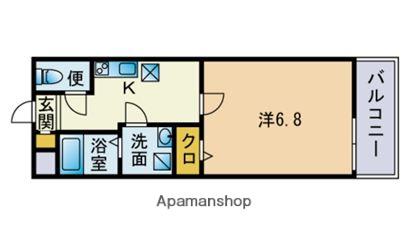 フォロ・ロマーノ(1K/1階)の間取り写真