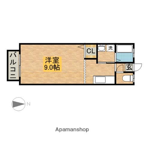 エトワール周船寺(ワンルーム/2階)の間取り写真