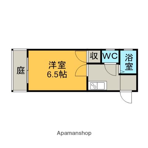 ガーデンブルージュ今宿(1K/2階)の間取り写真
