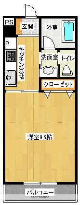 フレンディ元岡(1K/2階)の間取り写真
