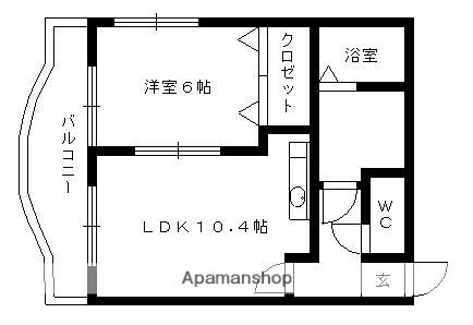 ペルラ周船寺(1LDK/1階)の間取り写真