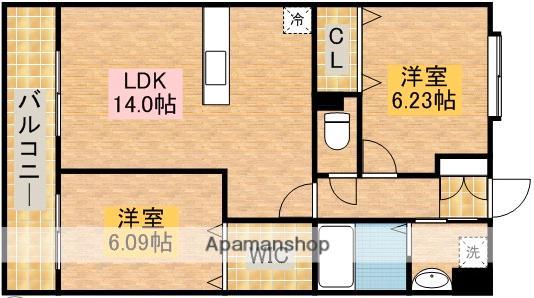 カーサ コスタ(2LDK/3階)の間取り写真
