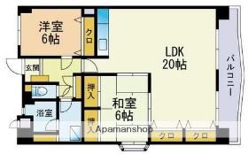 リージェント前原(2LDK/6階)の間取り写真