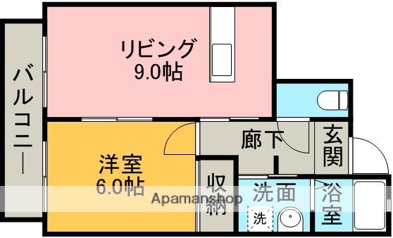 ウイングウエスト横浜(1LDK/1階)の間取り写真