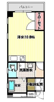 シップスコート(ワンルーム/3階)の間取り写真