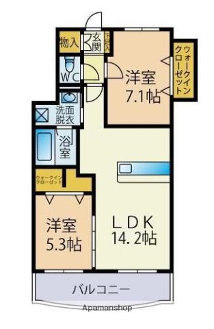 エミネンス東風(2LDK/3階)の間取り写真