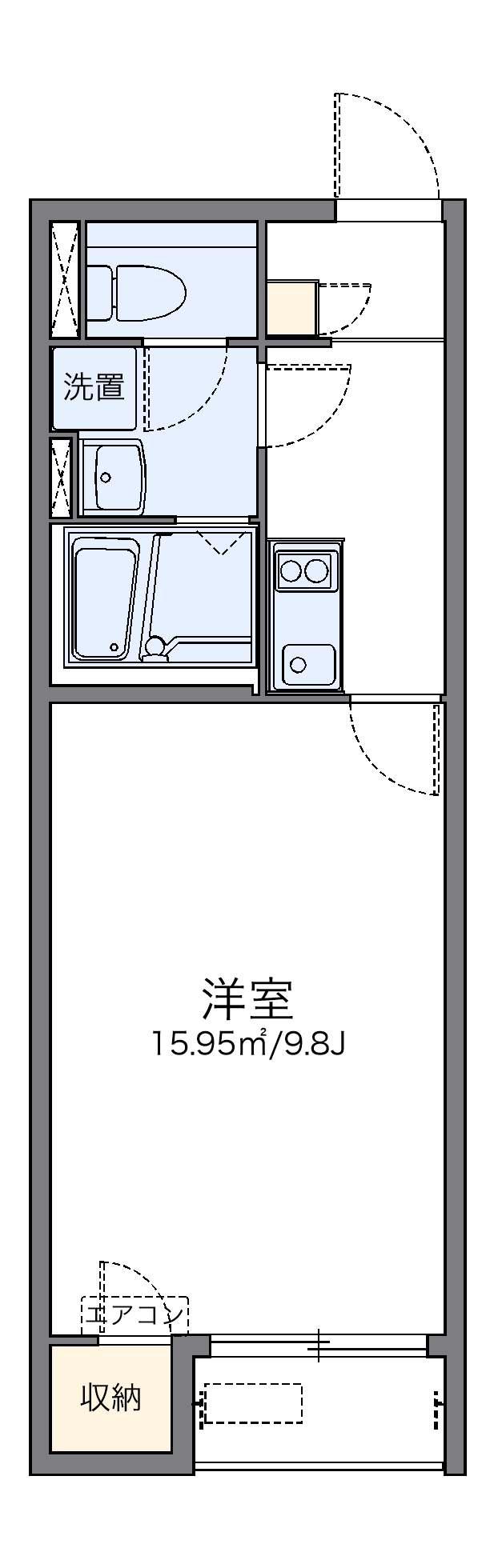 レオネクストグランジュ レテ(1K/2階)の間取り写真