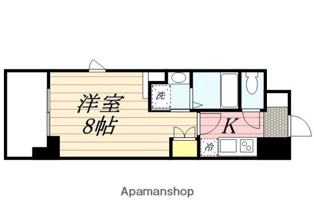 バウスクロス九大学研都市(1K/9階)の間取り写真