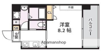クレシア(1K/2階)の間取り写真
