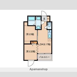 THE GRANDWIN(2LDK/5階)の間取り写真