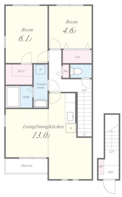 セピアコート(2LDK/2階)の間取り写真