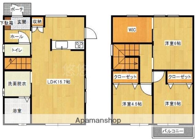 筑肥線 周船寺駅 徒歩5分 2階建 築5年(3LDK)の間取り写真