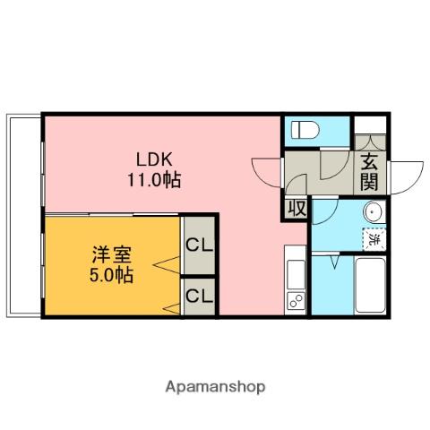 ジュネスT(1LDK/2階)の間取り写真