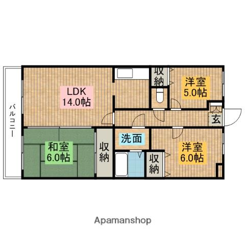 ライフステージY&M(3LDK/1階)の間取り写真