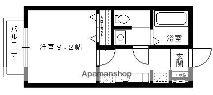 コンフォート浦志(1K/1階)の間取り写真