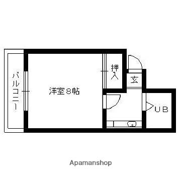 ニューハイム室見(1K/3階)の間取り写真
