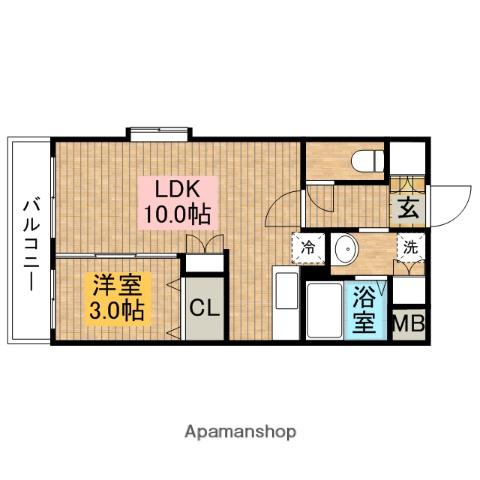 ロサグランテ(1LDK/2階)の間取り写真