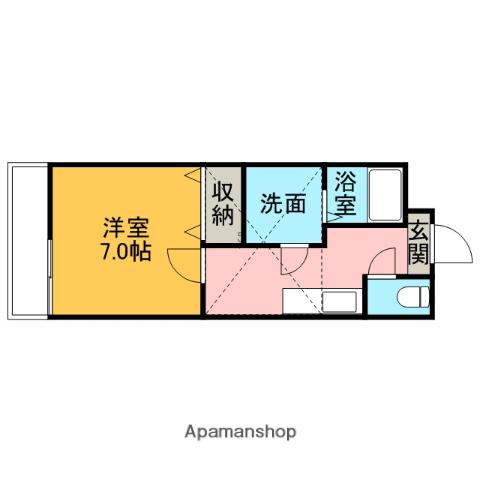 シベール周船寺N棟(1K/2階)の間取り写真