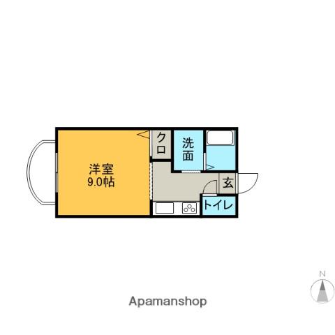 エトワール周船寺(1K/1階)の間取り写真