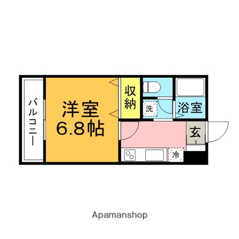 ディアコートミハル(1K/1階)の間取り写真