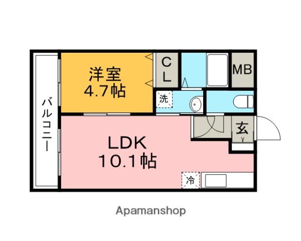 アーバンヒルズⅠ(1LDK/1階)の間取り写真
