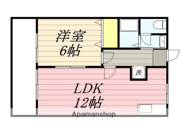 フリーデA(1LDK/2階)の間取り写真