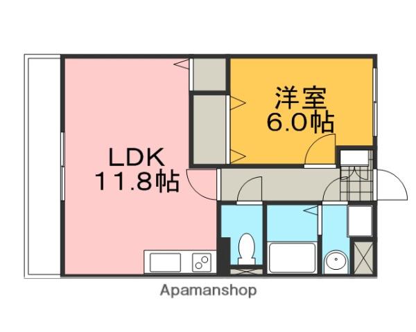 グレースヒルズ上峰(1LDK/1階)の間取り写真