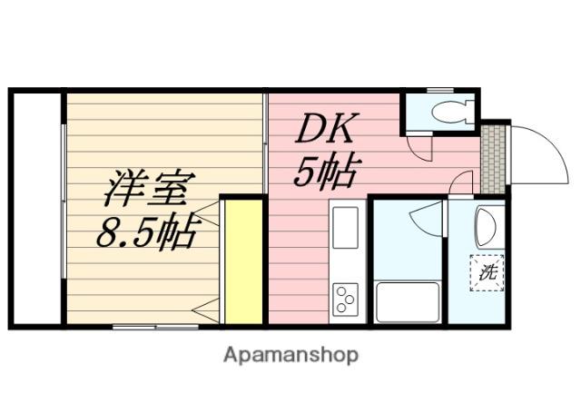 エスポアール(1DK/5階)の間取り写真
