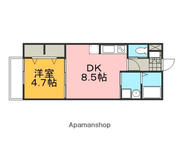 ヴィラフレンドリィ(1LDK/2階)の間取り写真