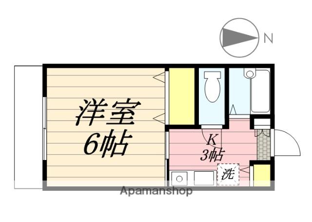 コーポガーデンヒルズ(1K/1階)の間取り写真