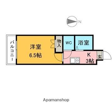 リベルテ大保(1K/1階)の間取り写真